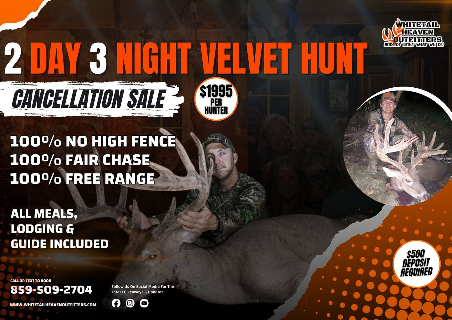 2 Day 3 Night Kentucky Velvet Hunt (Cancellation Sale)