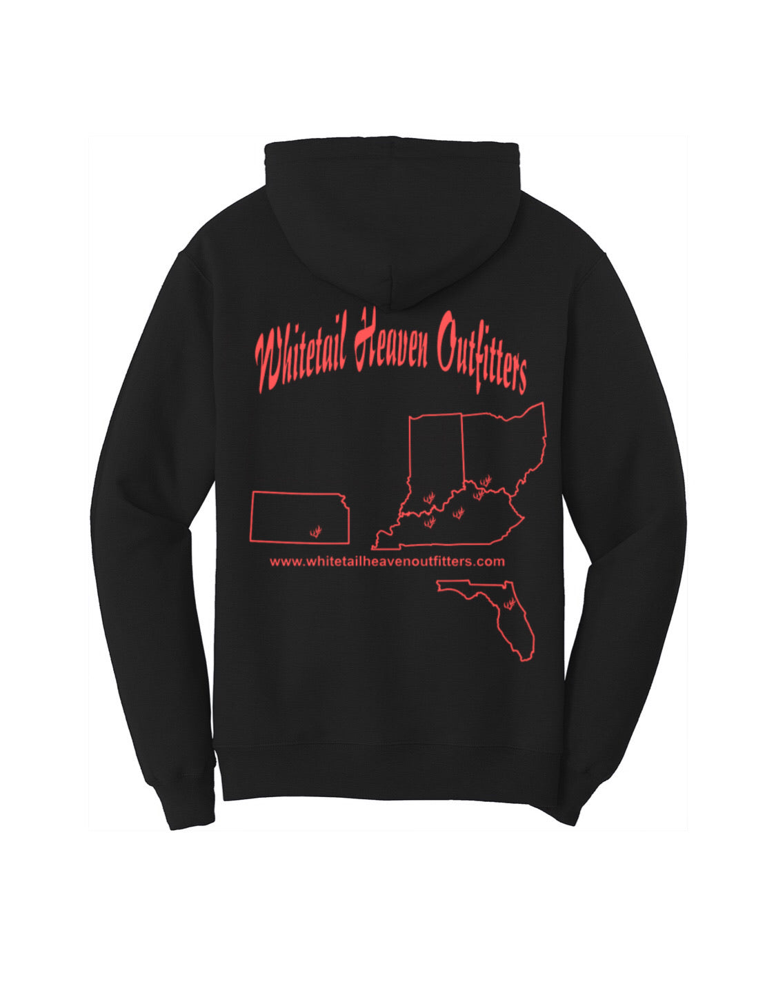 LIMITED EDITION WHITETAIL HEAVEN AIDS AWARENESS PULLOVER HOODED SWEATSHIRT